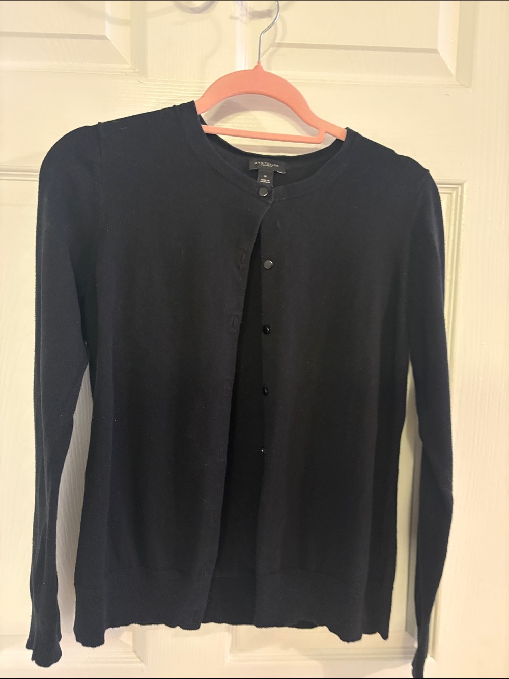 Ann Taylor Factory Dark Navy Button-Up Cardigan